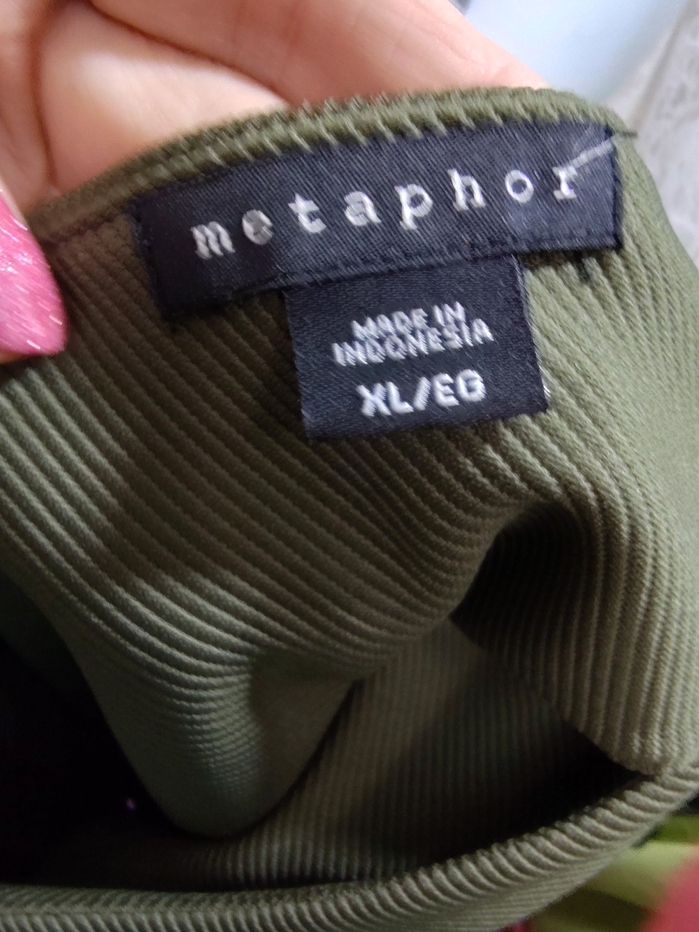 Metaphor Olive Ribbed Sheath Dress - Picture 2 of 6